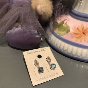 Swarovski Blue Crystal Earrings